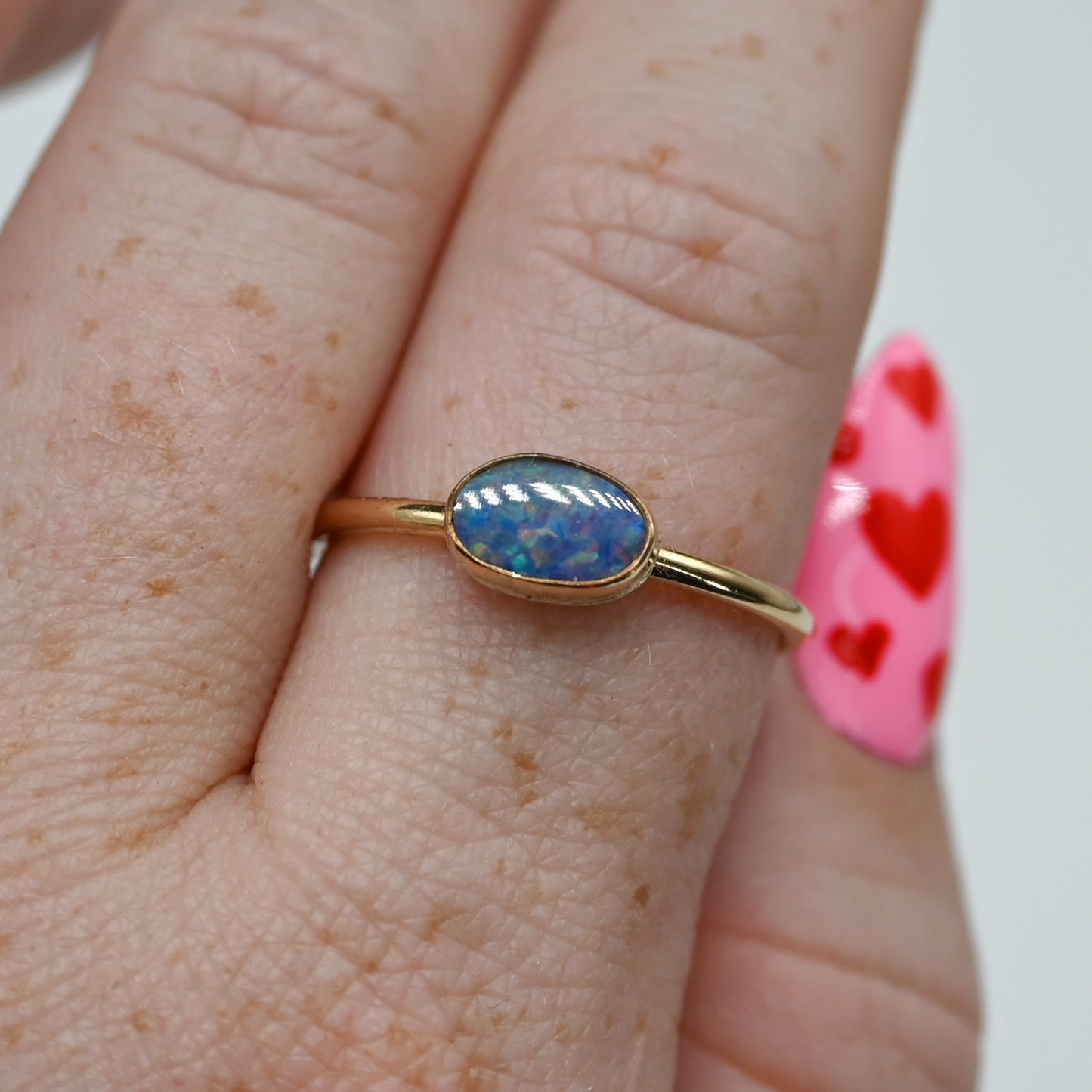 Gold fill Australian opal size 10