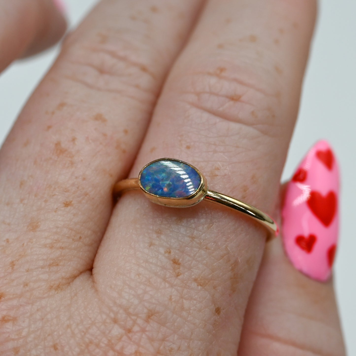 Gold fill Australian opal size 10