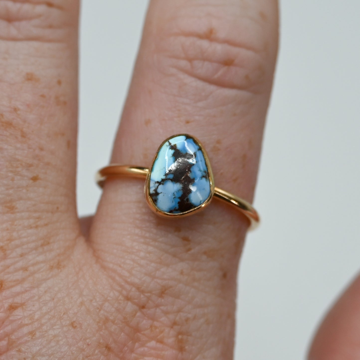 Gold fill golden hills lavender turquoise size 10