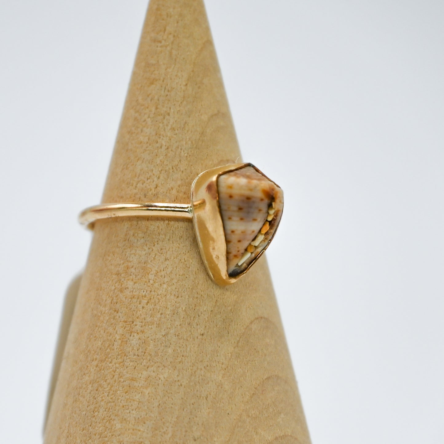 Gold fill cone shell size 7