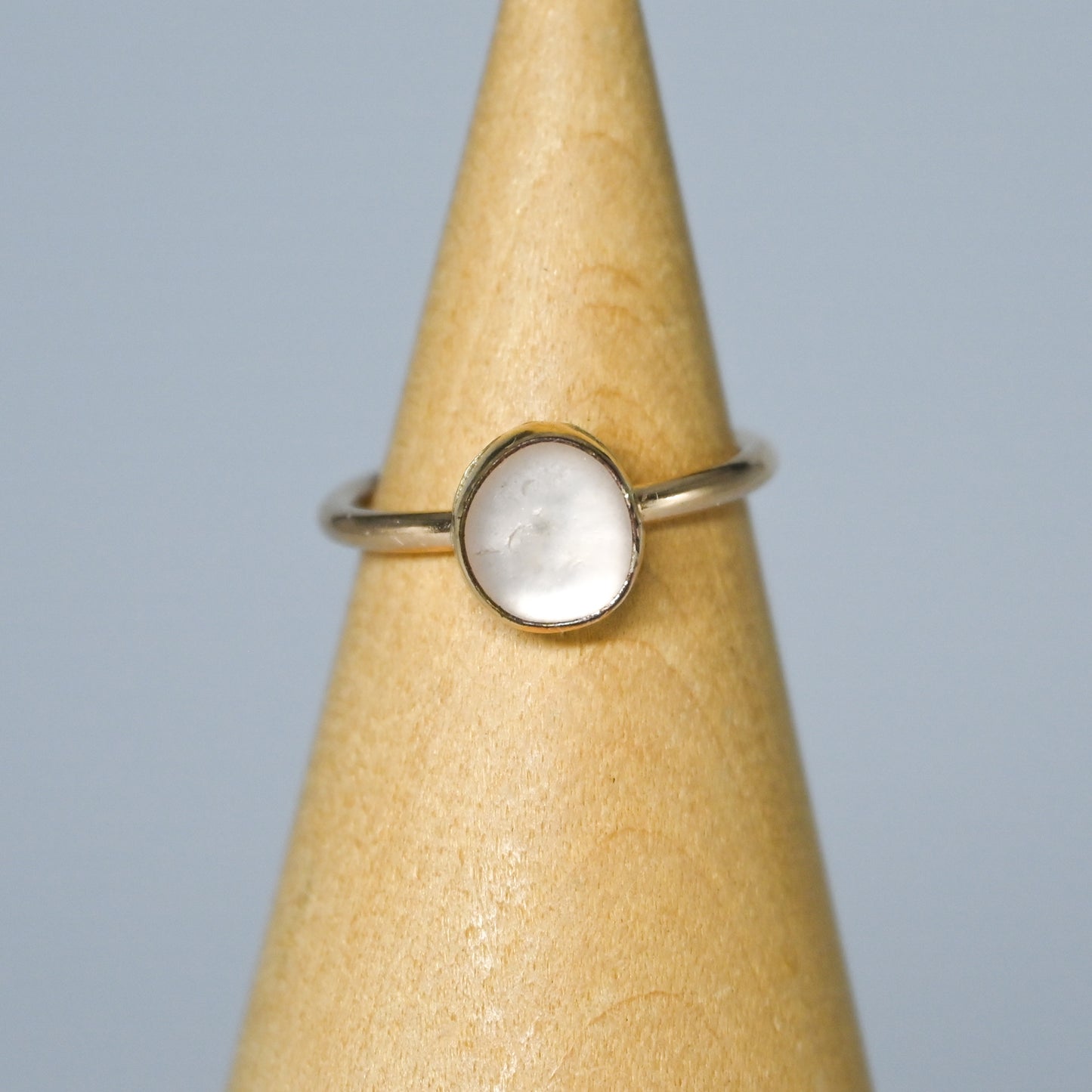 Gold fill pink sea glass size 4