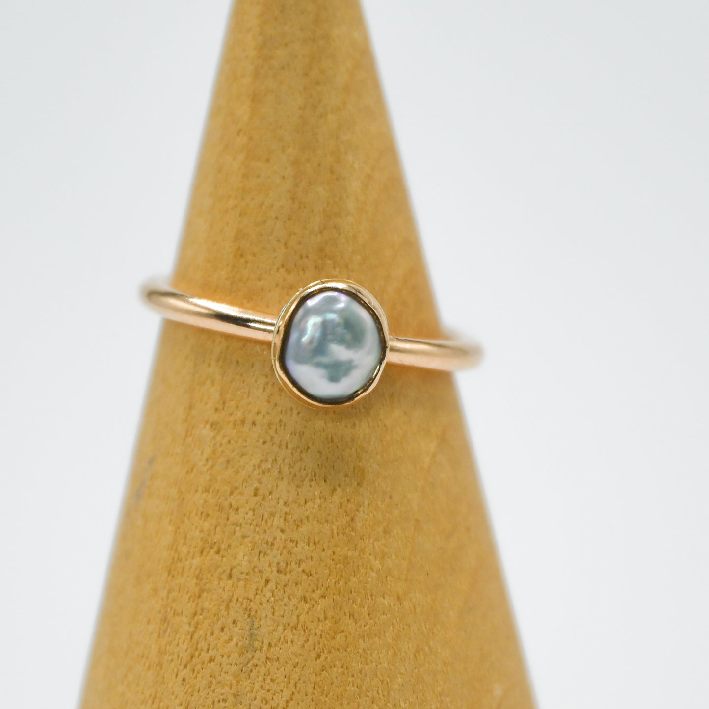 Gold fill pearl keshi size 4