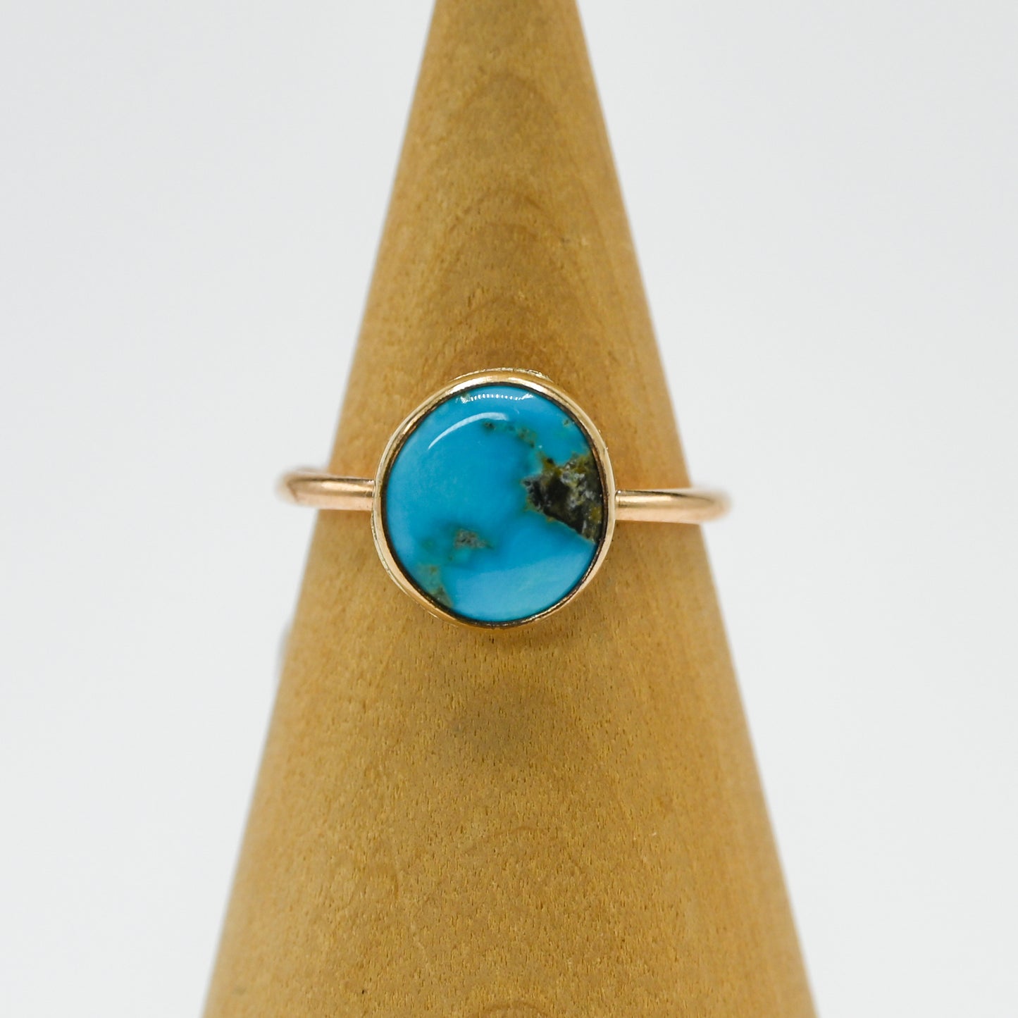 Gold fill AZ south hill turquoise size 6.75