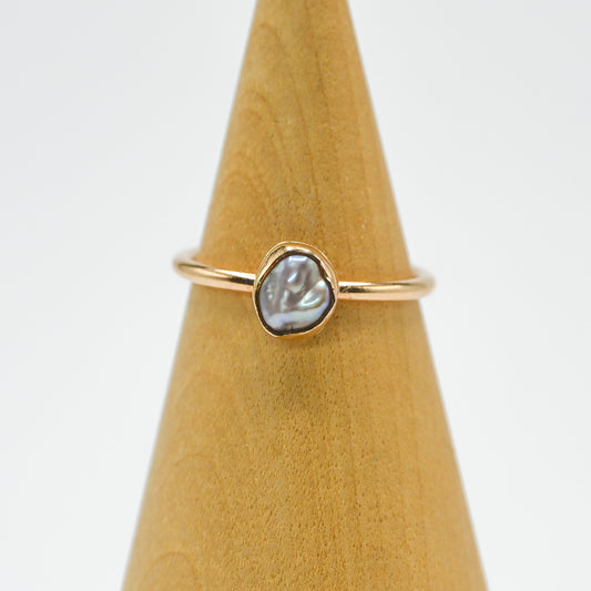 Gold fill keshi pearl size 7