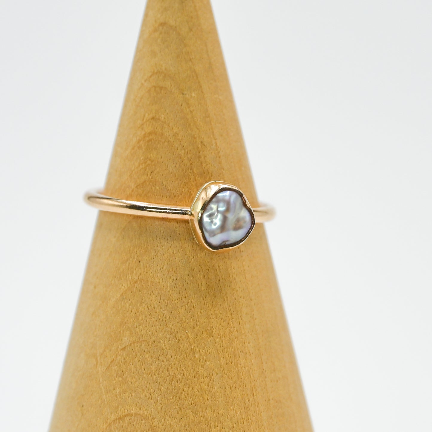 Gold fill keshi pearl size 7