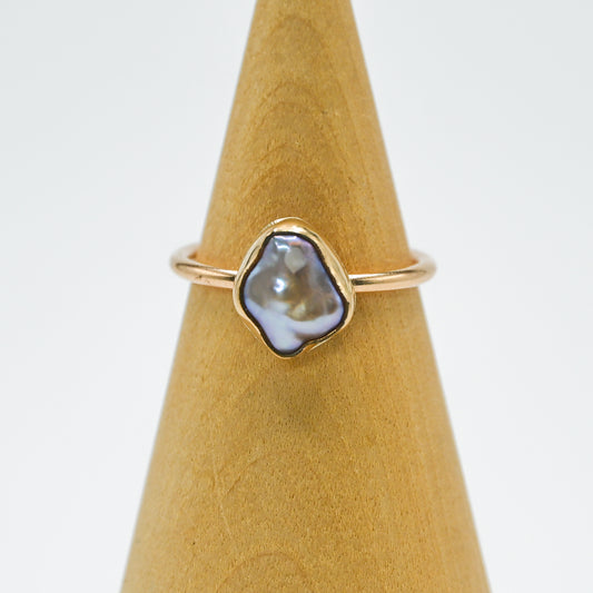 Gold fill keshi pearl size 7