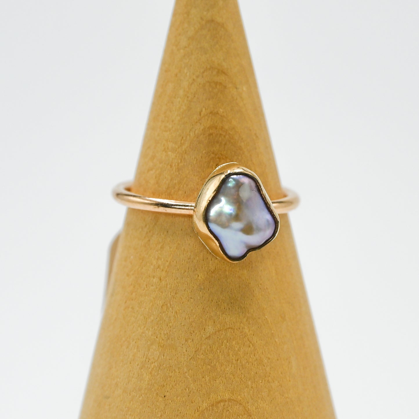 Gold fill keshi pearl size 7