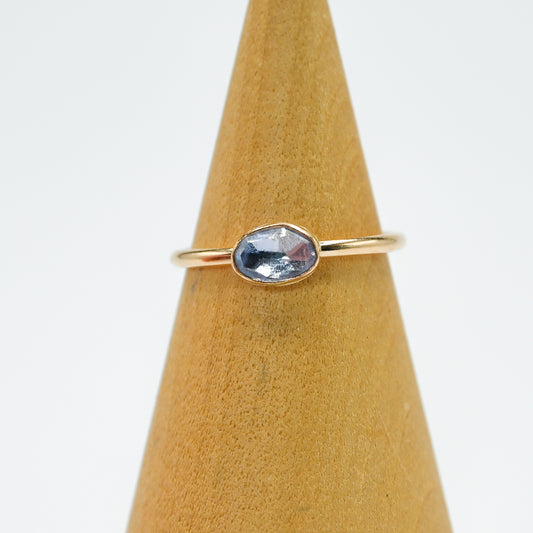 Gold fill rose cut sapphire size 7