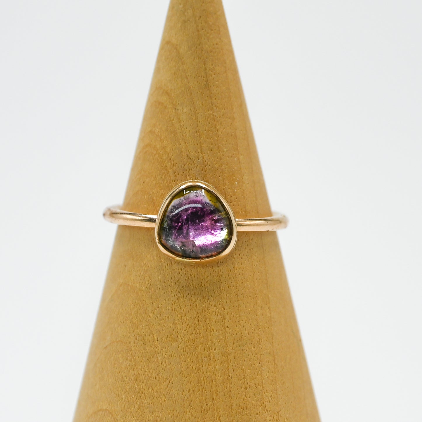 Gold fill watermelon tourmaline size 7