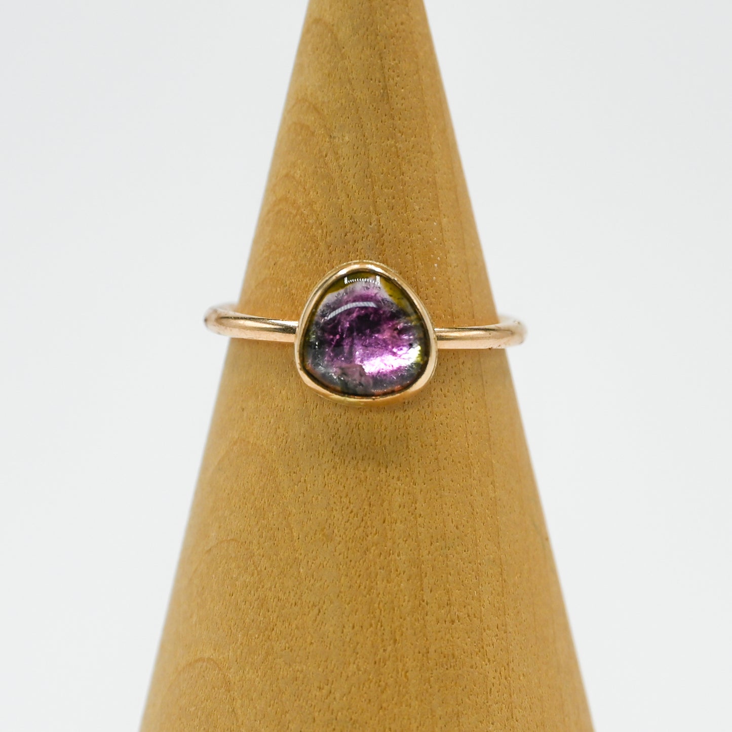 Gold fill watermelon tourmaline size 7