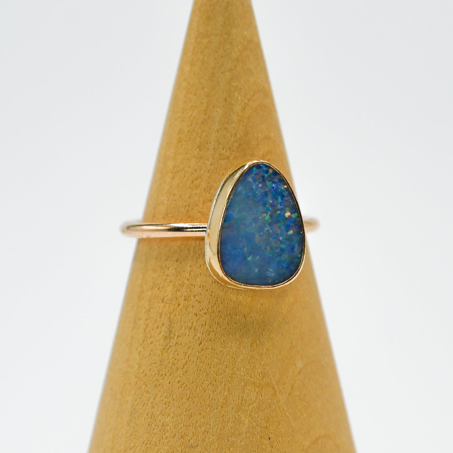 Gold fill Australian opal size 7