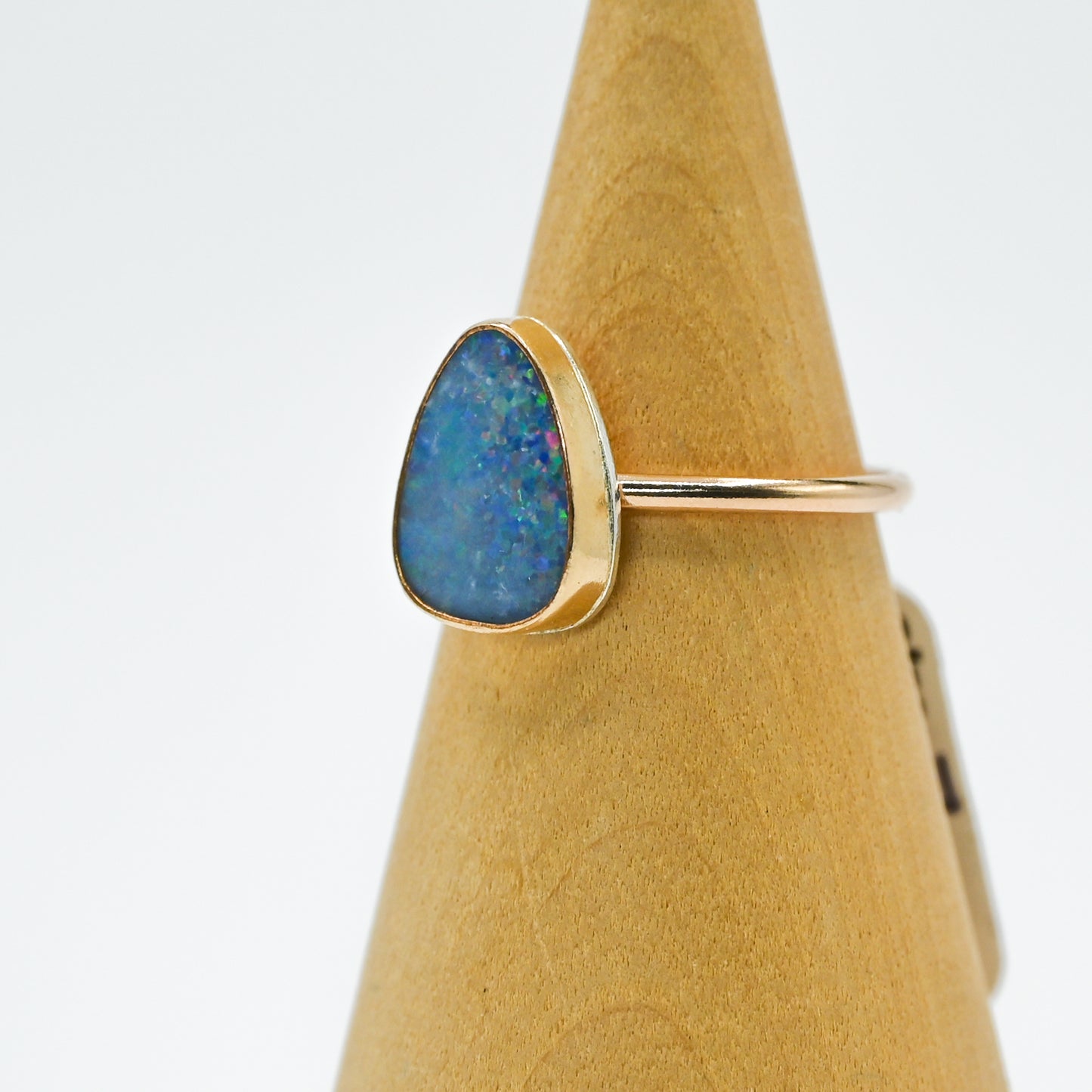 Gold fill Australian opal size 7