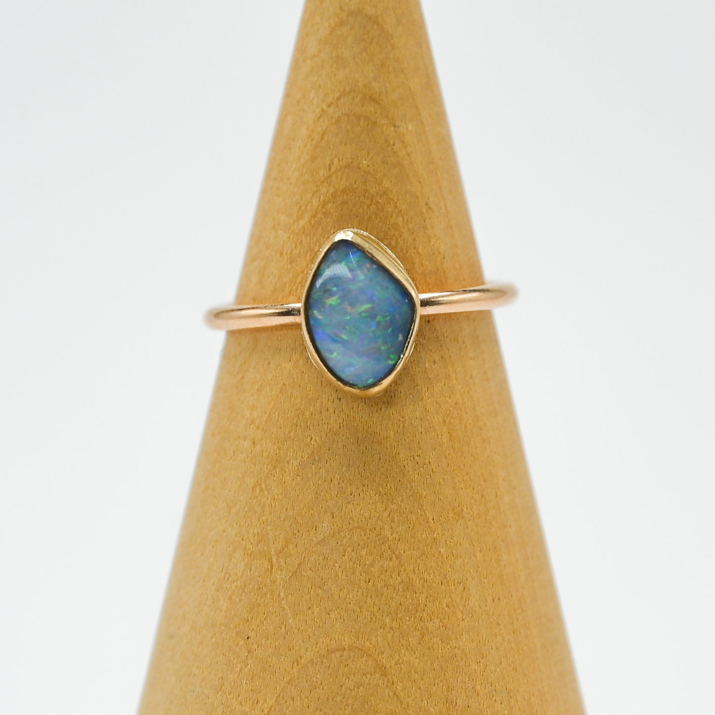 Gold fill Australian opal size 7
