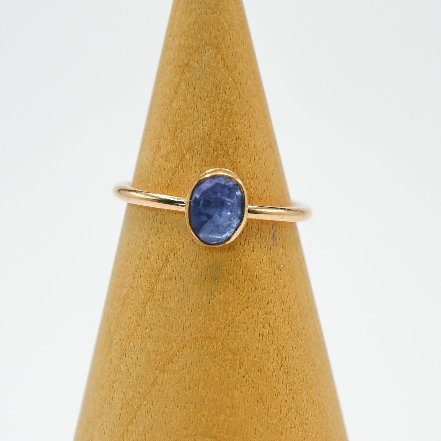 Gold fill rose cut tanzanite size 7