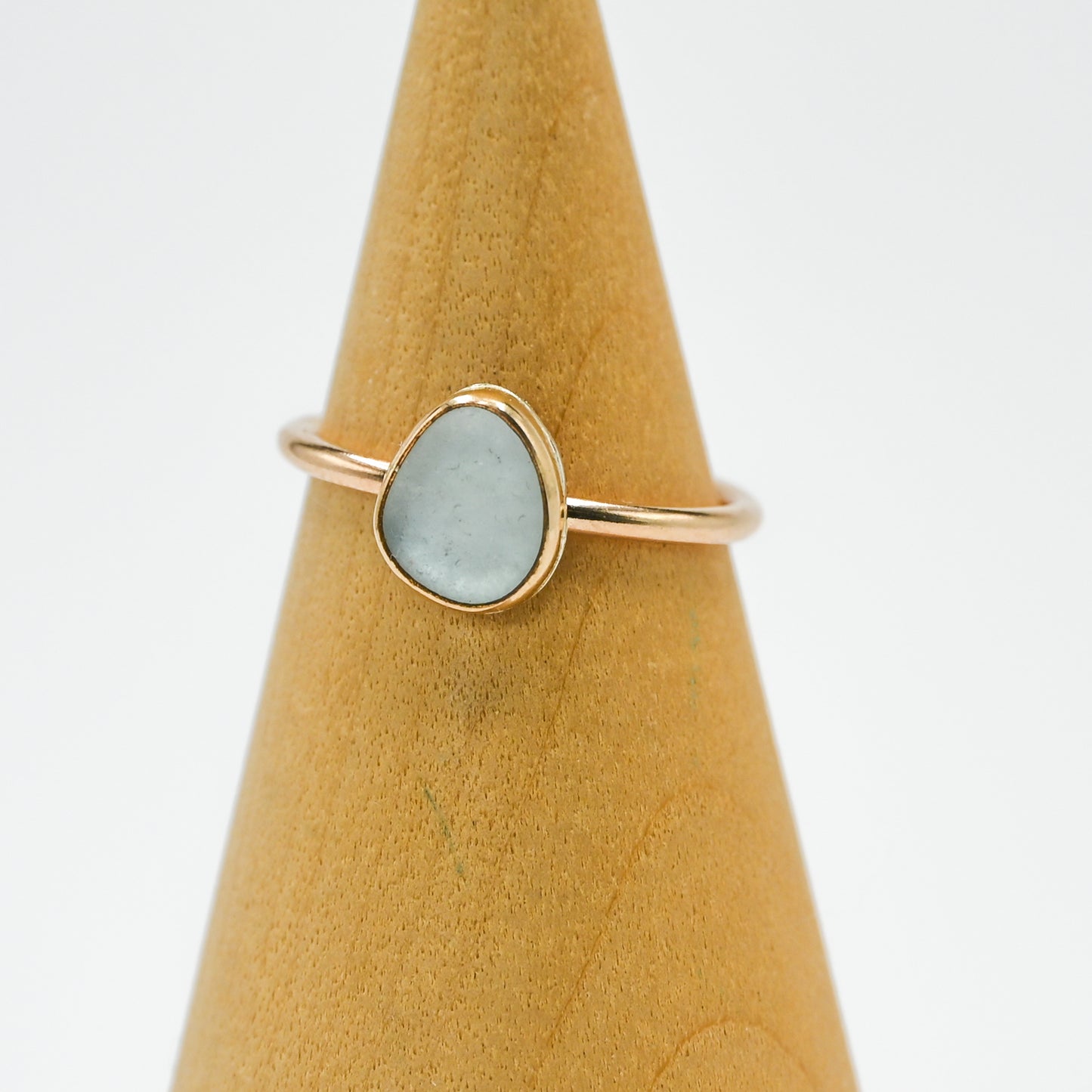 Gold fill sea foam sea glass size 7.25