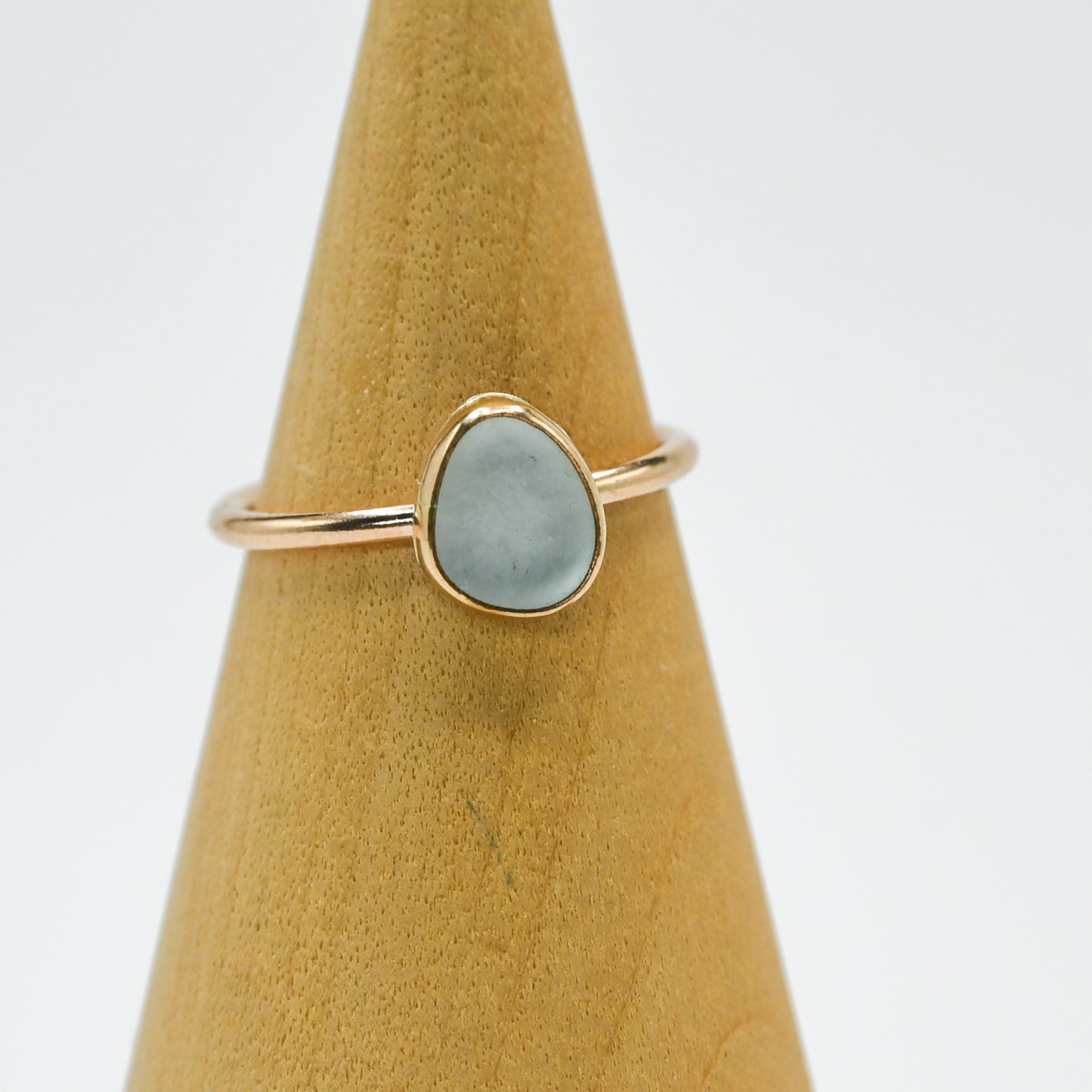 Gold fill sea foam sea glass size 7.25