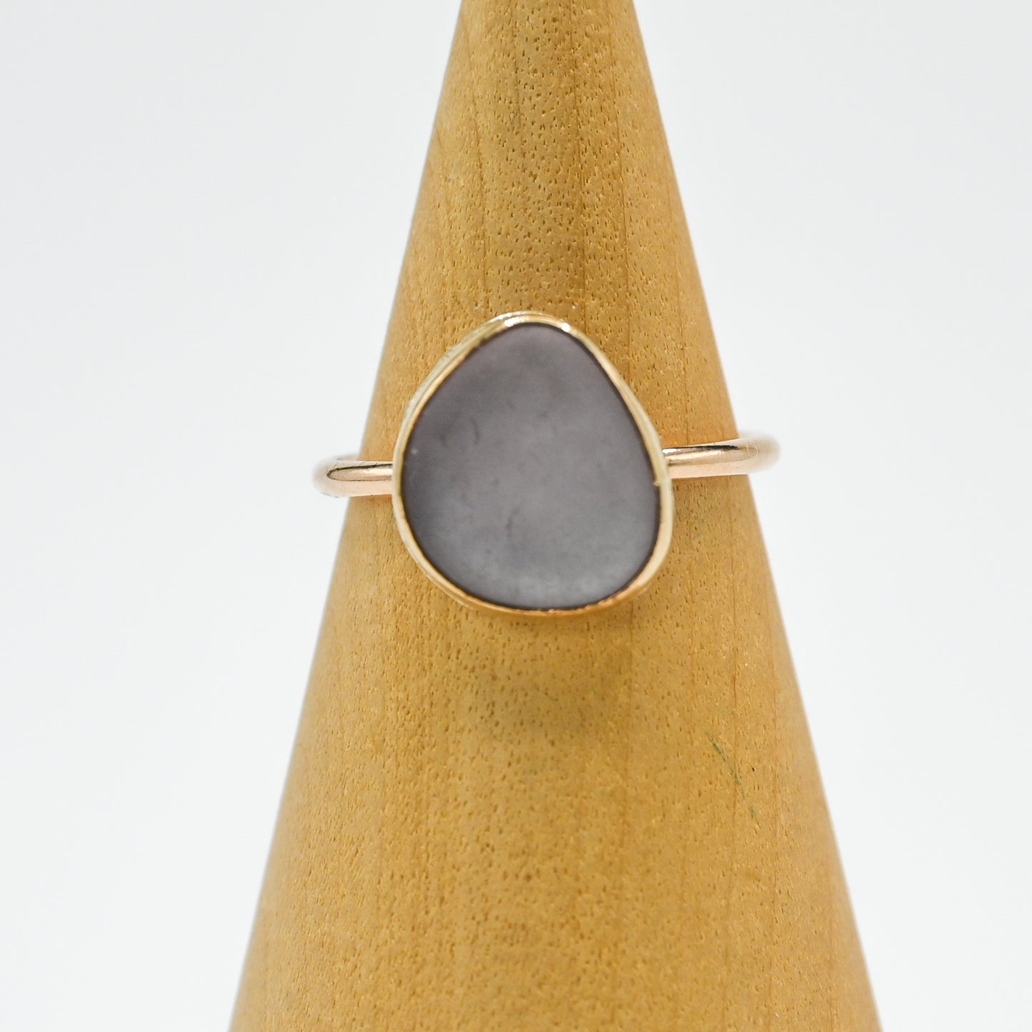 Gold fill lavender sea glass size 7.25