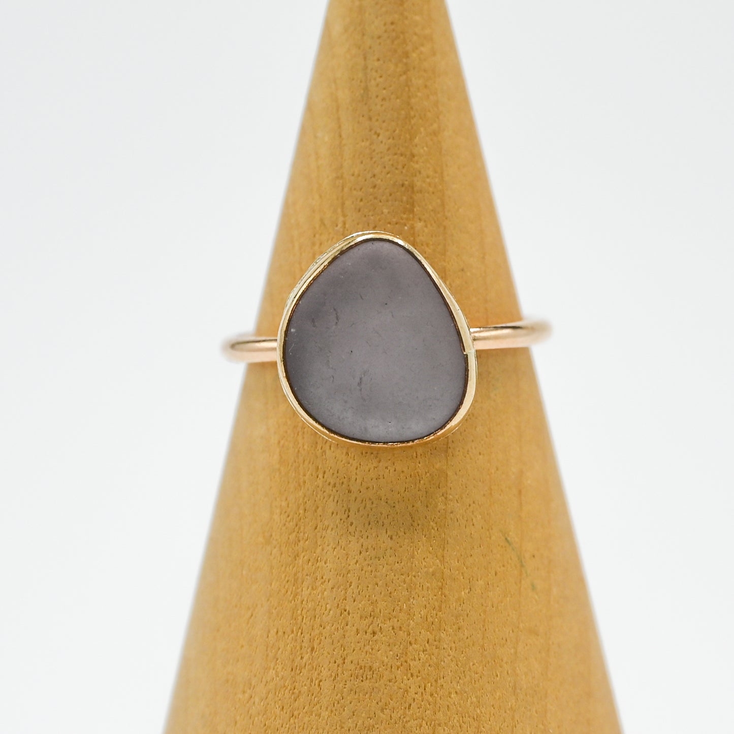 Gold fill lavender sea glass size 7.25