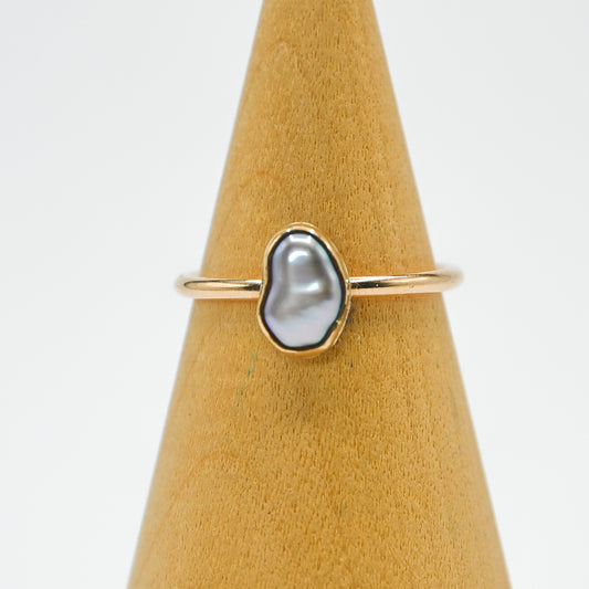 Gold fill keshi pearl size 7.5