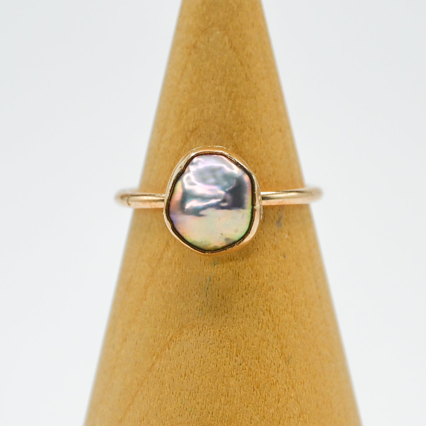 Gold fill keshi pearl size 7.5