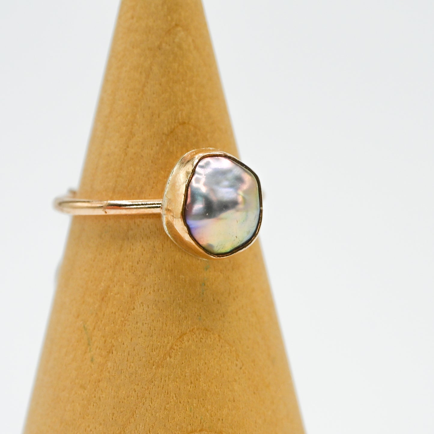 Gold fill keshi pearl size 7.5