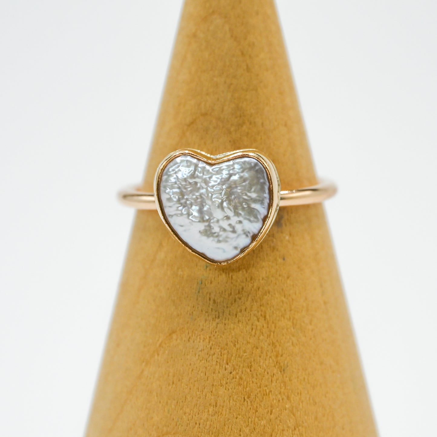 Gold fill pearl heart size 7.5