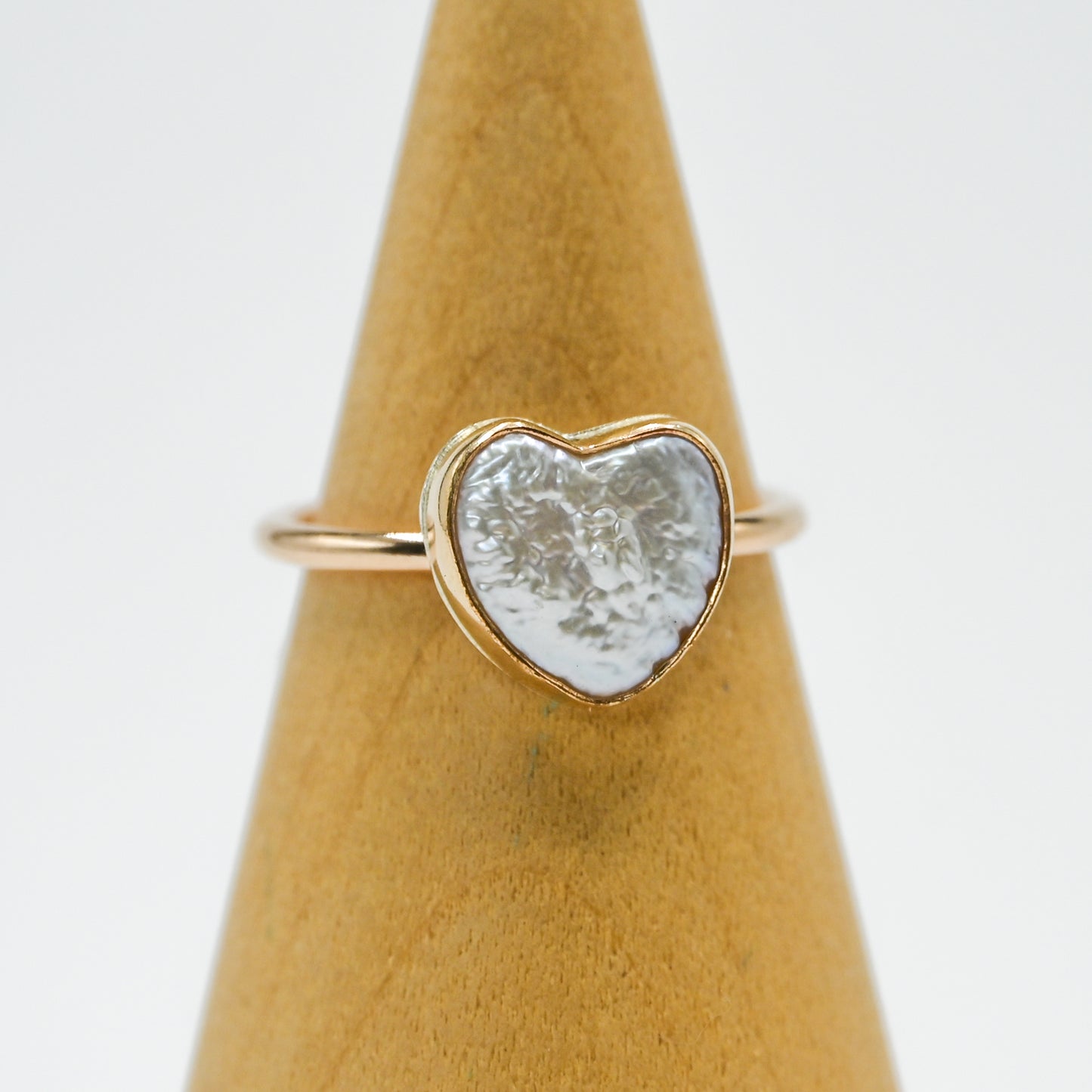 Gold fill pearl heart size 7.5