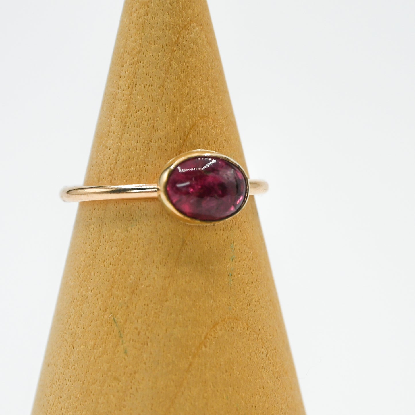 Gold fill horizontal pink tourmaline size 7.5