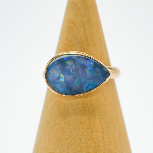 Gold fill xl horizontal Australian opal size 7.75