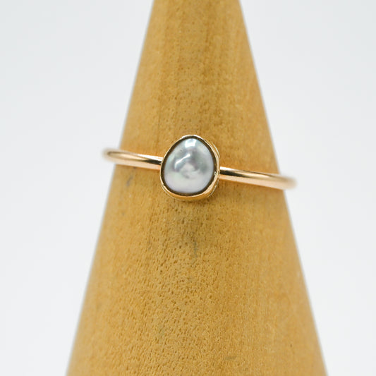 Gold fill keshi pearl size 8