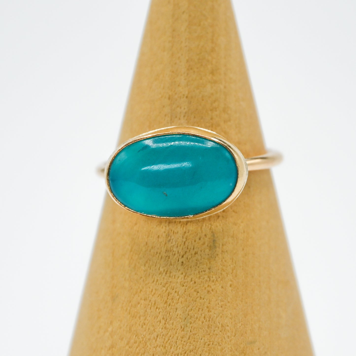 Gold fill horizontal amazonite size 8