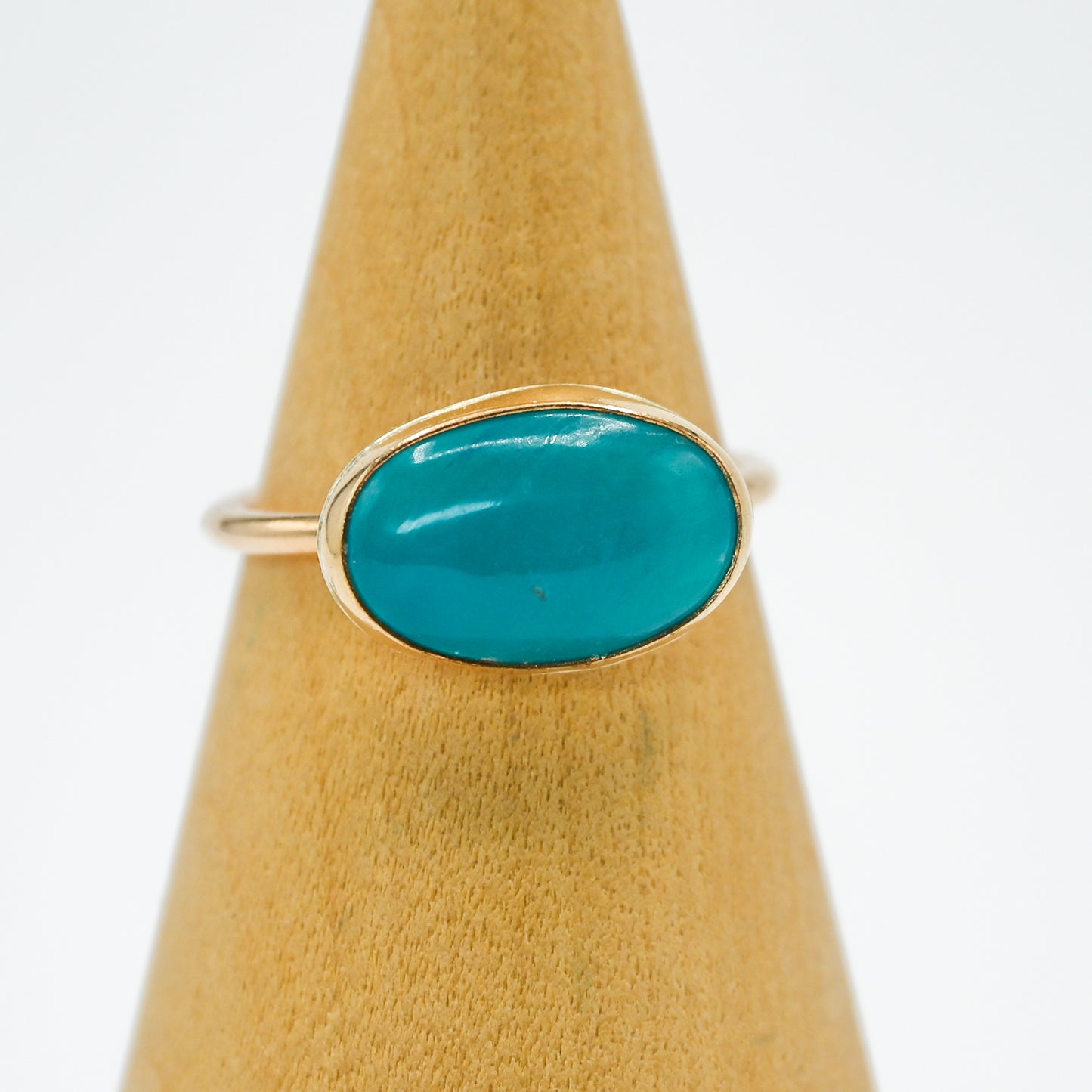 Gold fill horizontal amazonite size 8