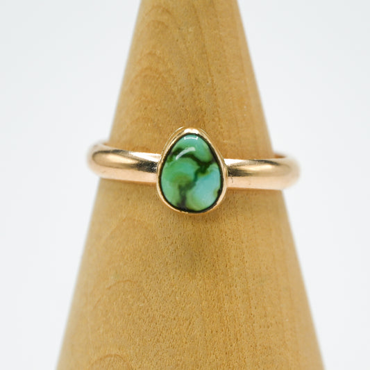 Gold fill sonoran gold turquoise size 8.75