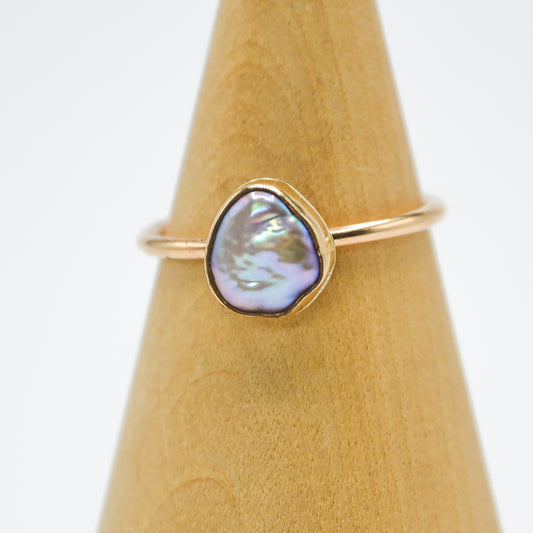 Gold fill keshi pearl size 9