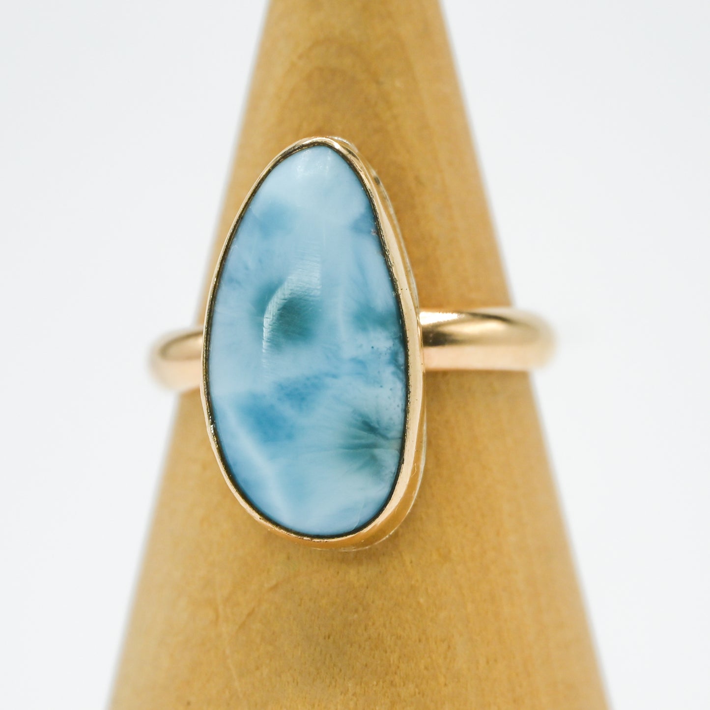 Gold fill xxl larimar size 9