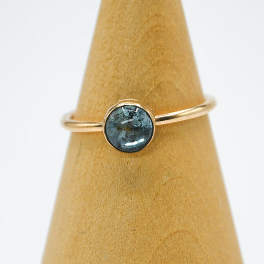 Gold fill moss aquamarine size 9.75