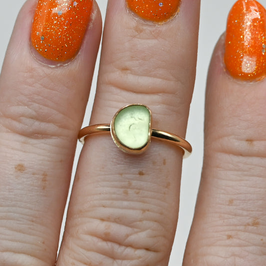 Gold fill UV sea glass size 5.25