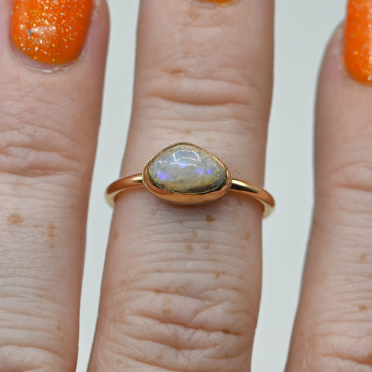 Gold fill Mexican fire opal size 5.75