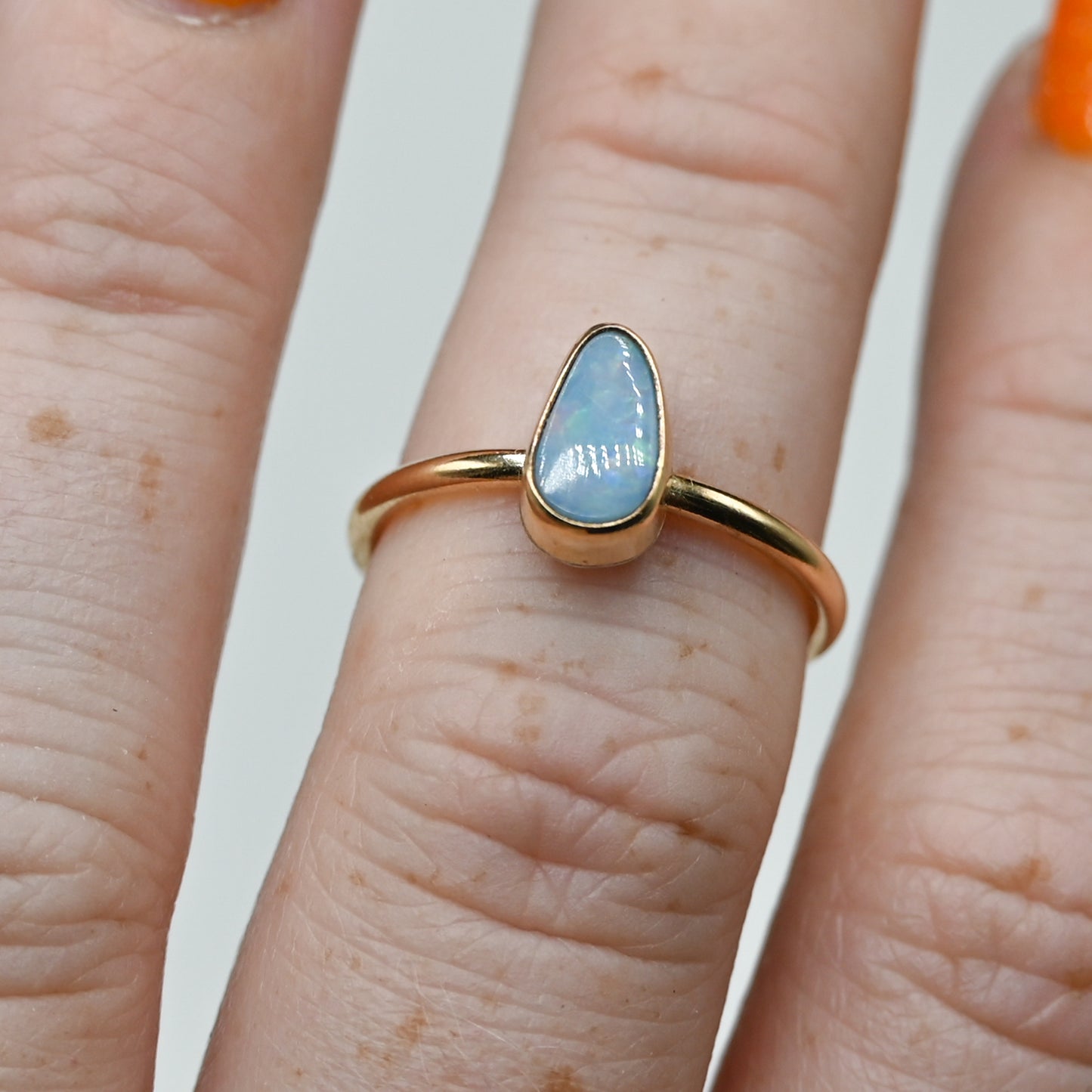 Gold fill Australian opal size 6.5