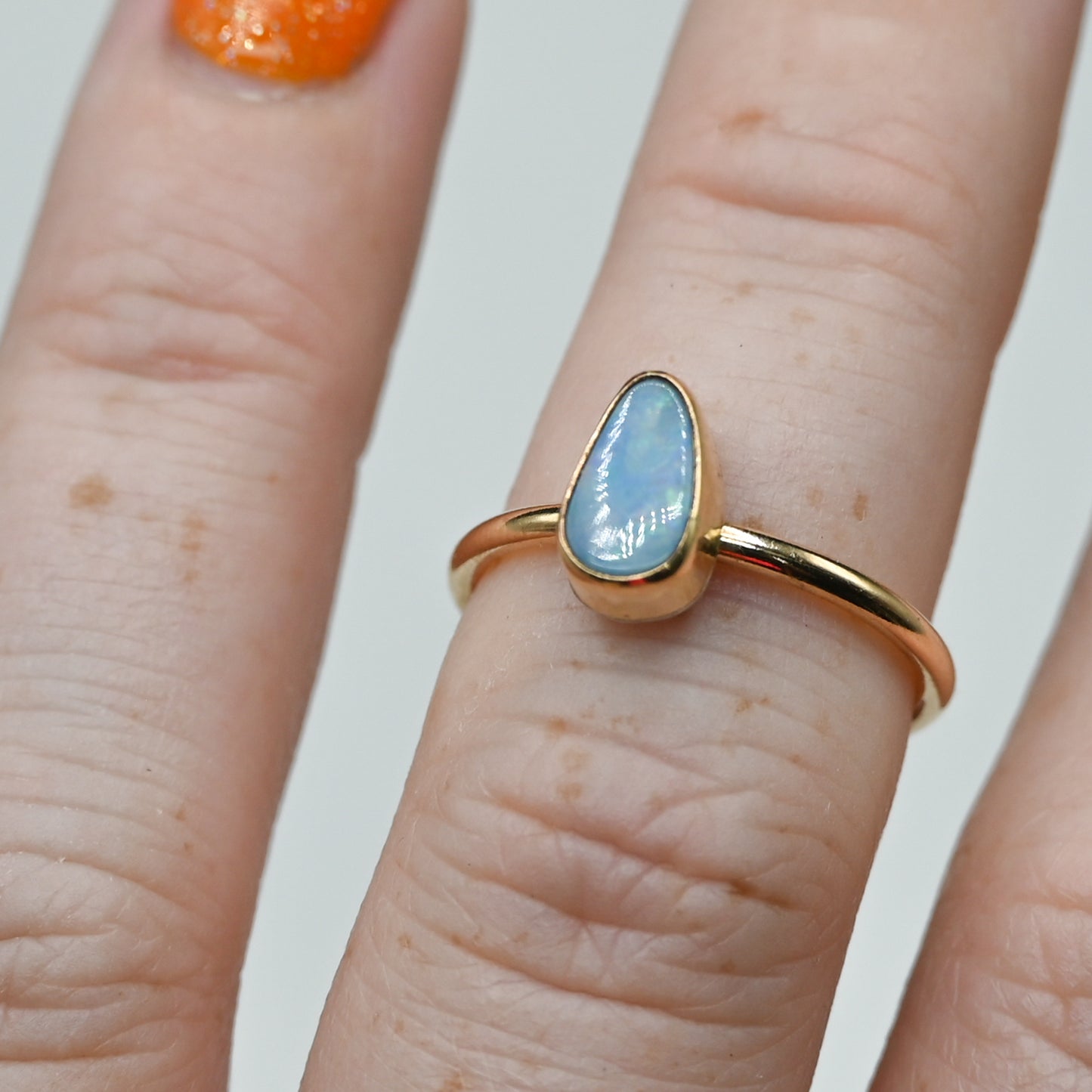 Gold fill Australian opal size 6.5