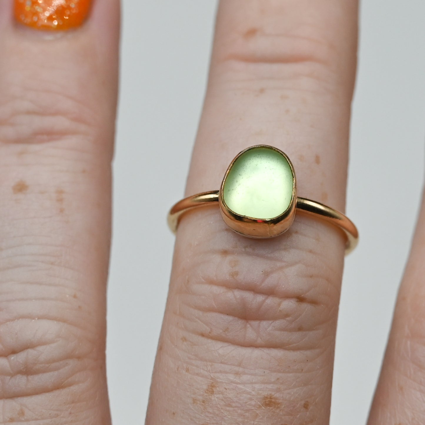 Gold fill UV sea glass size 7