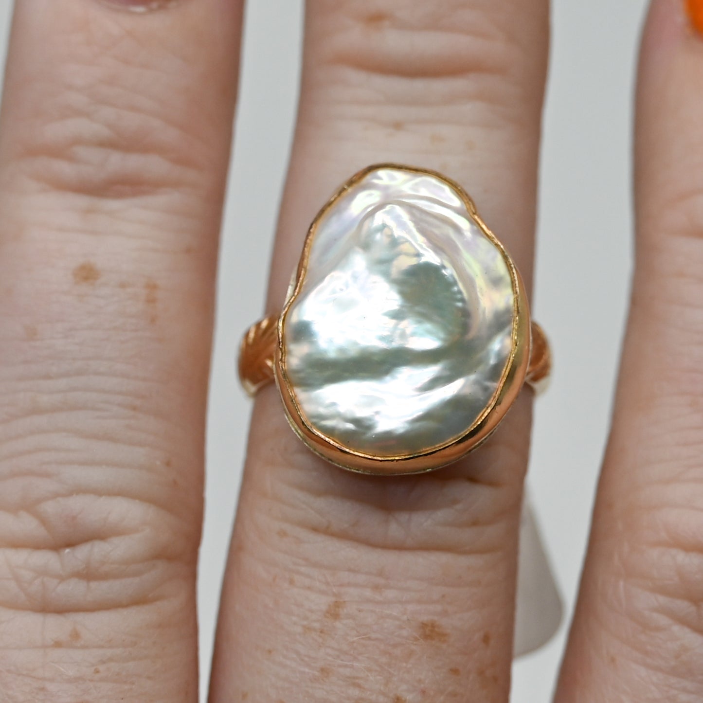 Gold fill xxl keshi pearl size 7