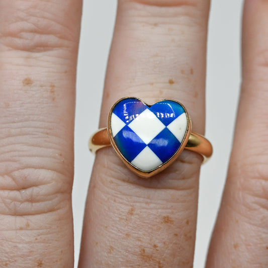 Gold fill aurora opal size 7