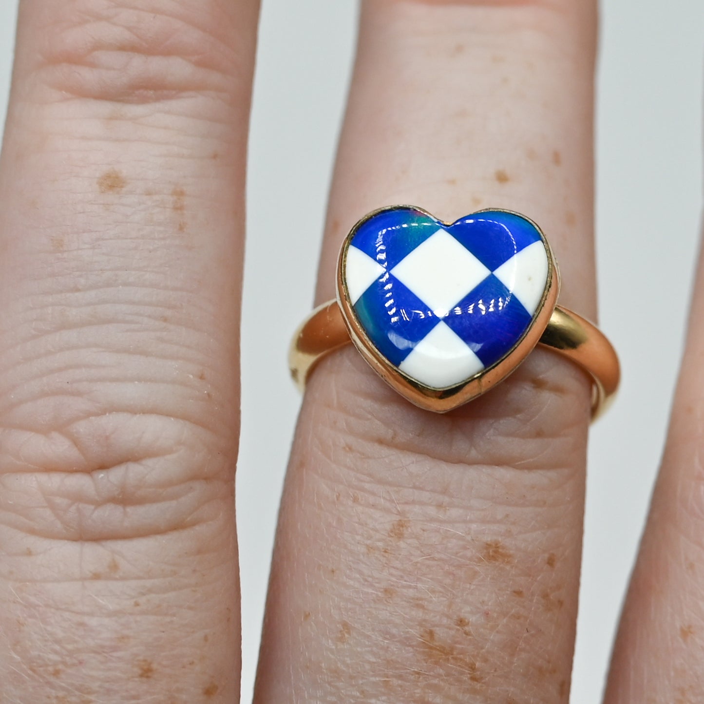 Gold fill aurora opal size 7