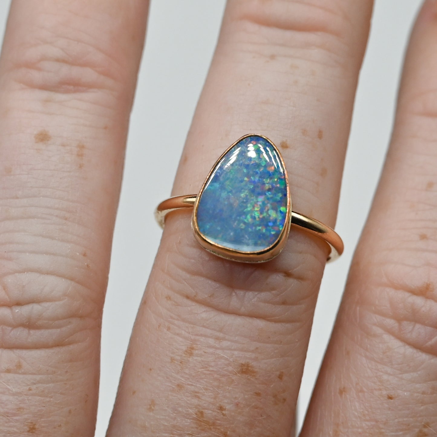 Gold fill Australian opal size 7