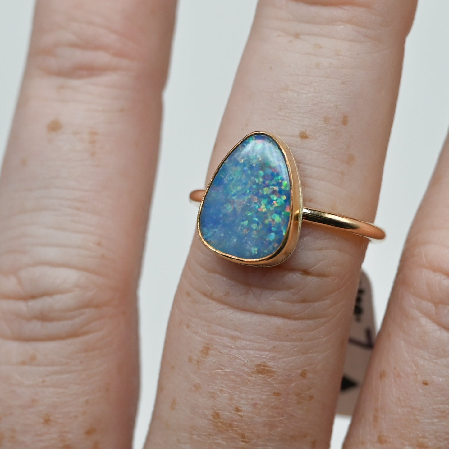 Gold fill Australian opal size 7