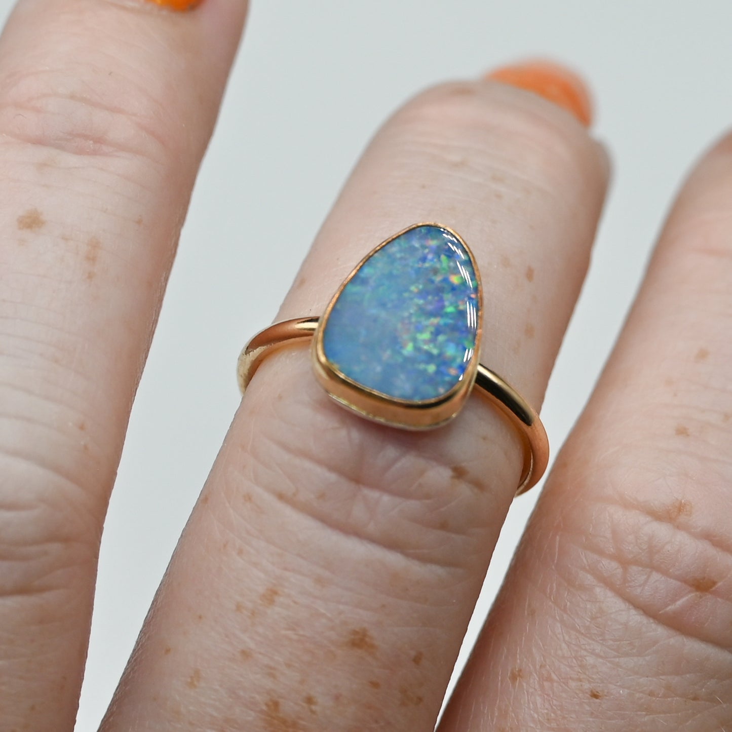 Gold fill Australian opal size 7