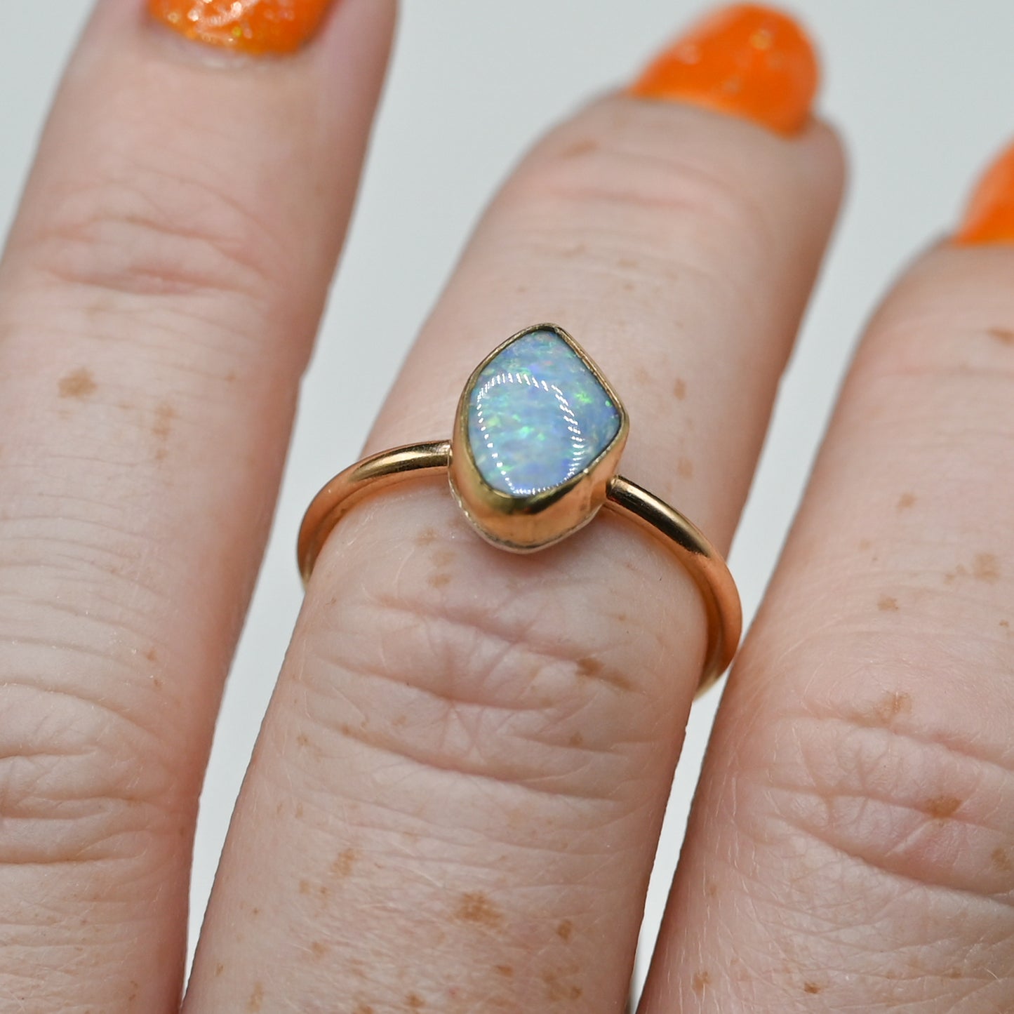 Gold fill Australian opal size 7