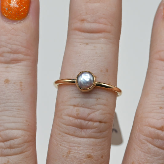 Gold fill keshi pearl size 7.5