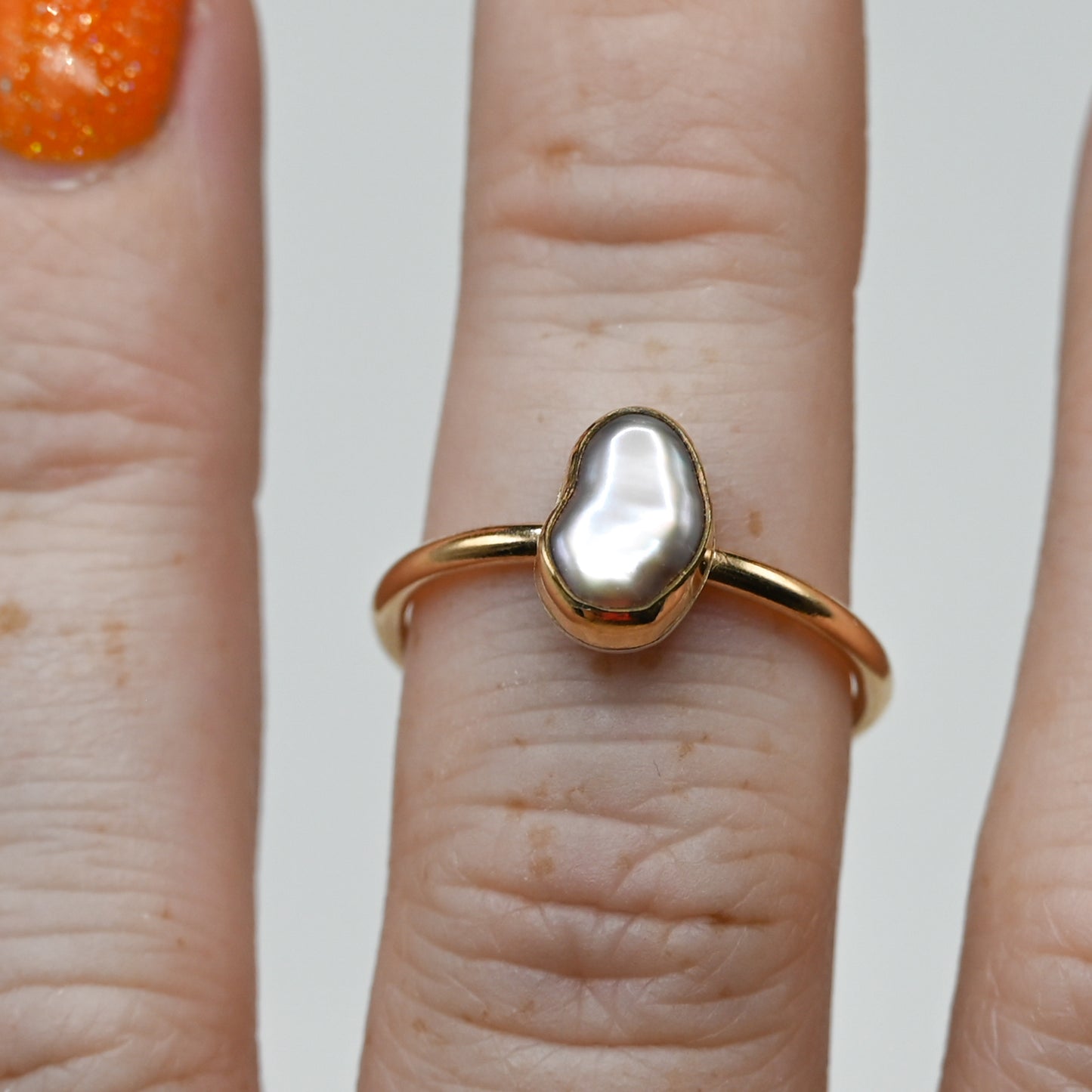 Gold fill keshi pearl size 7.5